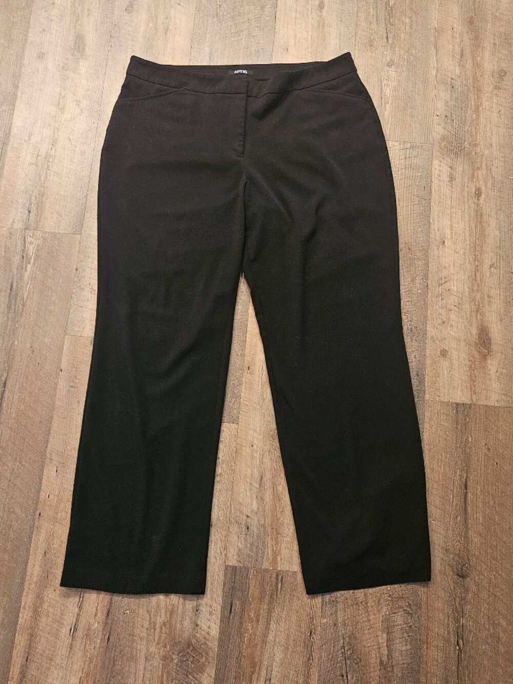 Apt. 9 Black Dress Pants Women's 16W Straight Leg Career Office Slacks